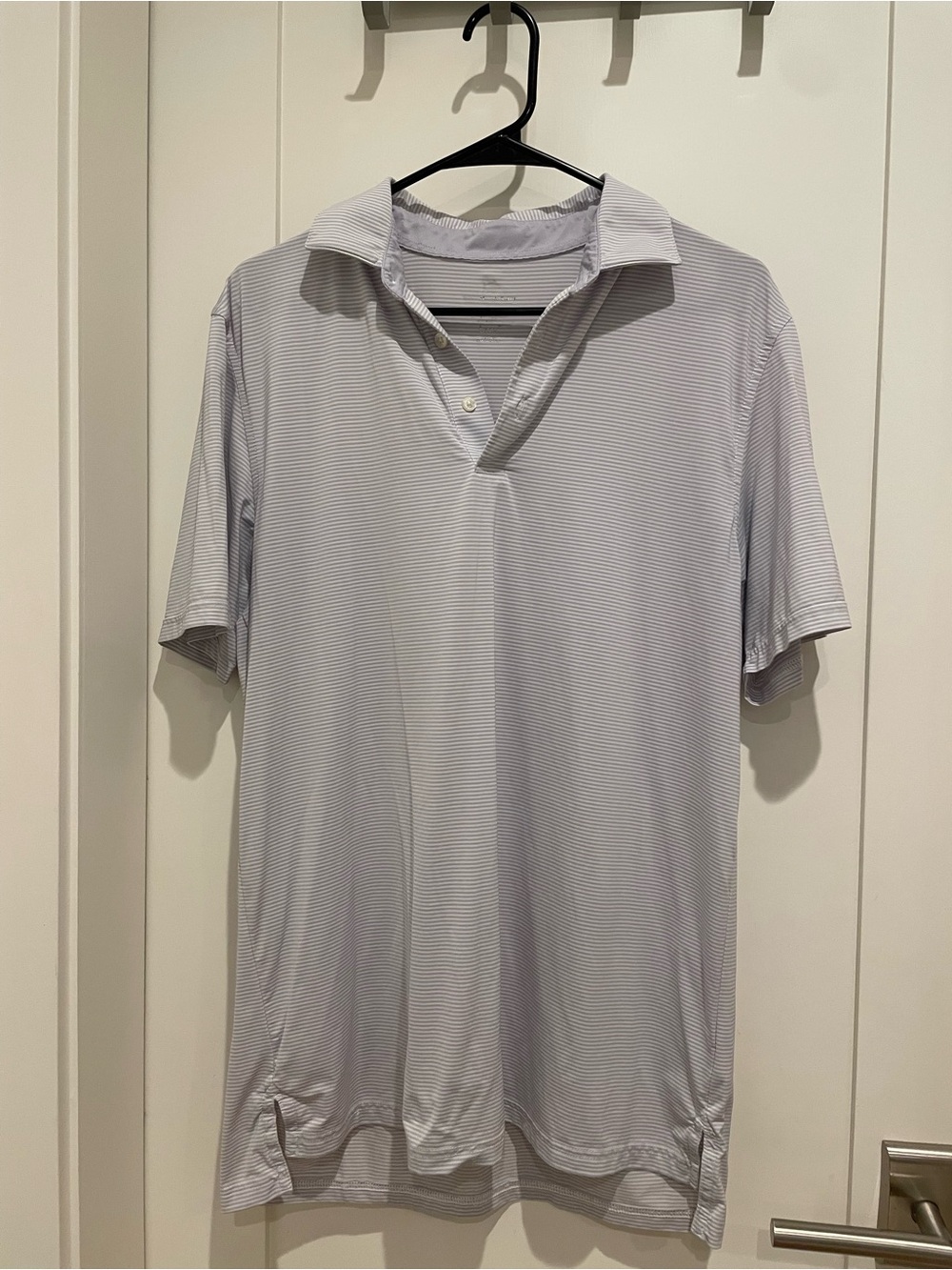 Southern Tide Light Gray Stripe Men’s Polo Shirt